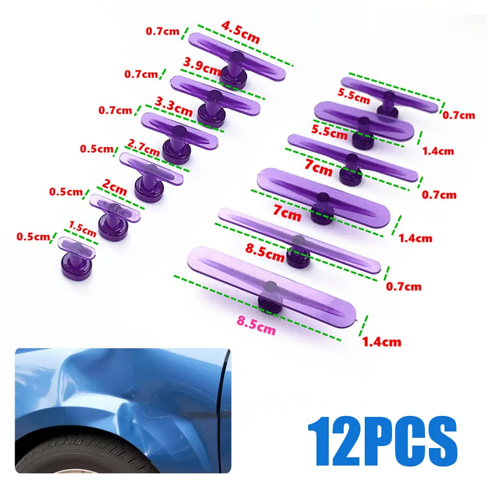 12Pcs Car Paint Dent Repair Glue Tabs Car Body Dent Repair Tool Nylon Glue Tabs Dent Removal Tools Accessory Pullers Lifters Kit
12Pcs Car Paint Dent Repair Glue Tabs Car Body Dent Repair Tool Nylon Glue Tabs Dent Removal Tools Accessory Pullers Lifters Kit