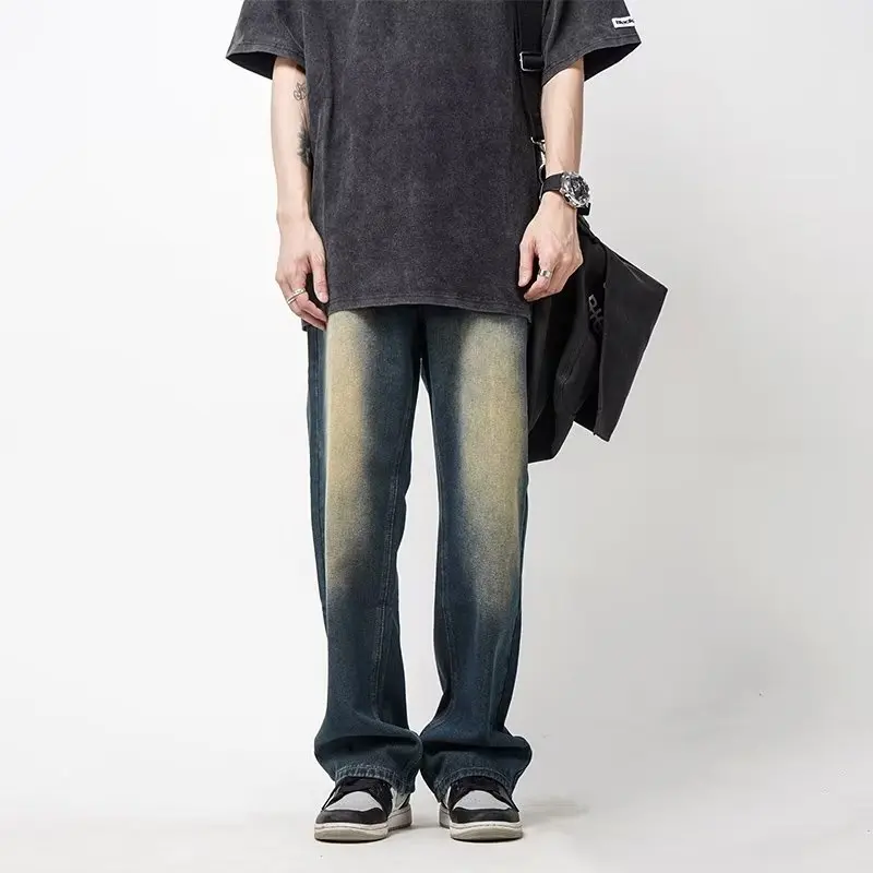Свободные прямые мужские джинсы с талией в стиле ретро, осень-зима, повседневная одежда с водной талией, классические синие джинсовые брюки для подростков
Свободные прямые мужские джинсы с талией в стиле ретро, осень-зима, повседневная одежда с водной талией, классические синие джинсовые брюки для подростков