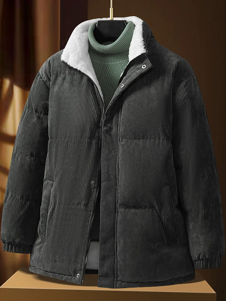 Мужская зимняя утепленная куртка на флисовой подкладке из хлопка с воротником-стойкой, пальто-бомбер из овечьего вельвета, молодежная модная теплая куртка на молнии
Мужская зимняя утепленная куртка на флисовой подкладке из хлопка с воротником-стойкой, пальто-бомбер из овечьего вельвета, молодежная модная теплая куртка на молнии