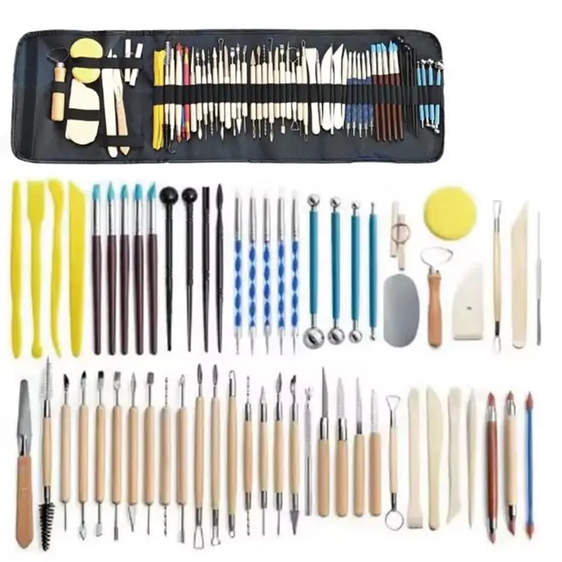 ABKP-Pottery For Sculpting Tools Kit 61PCS Polymer Clay Tools For DIY Handcraft Modeling Carving Tools Set
ABKP-Pottery For Sculpting Tools Kit 61PCS Polymer Clay Tools For DIY Handcraft Modeling Carving Tools Set
