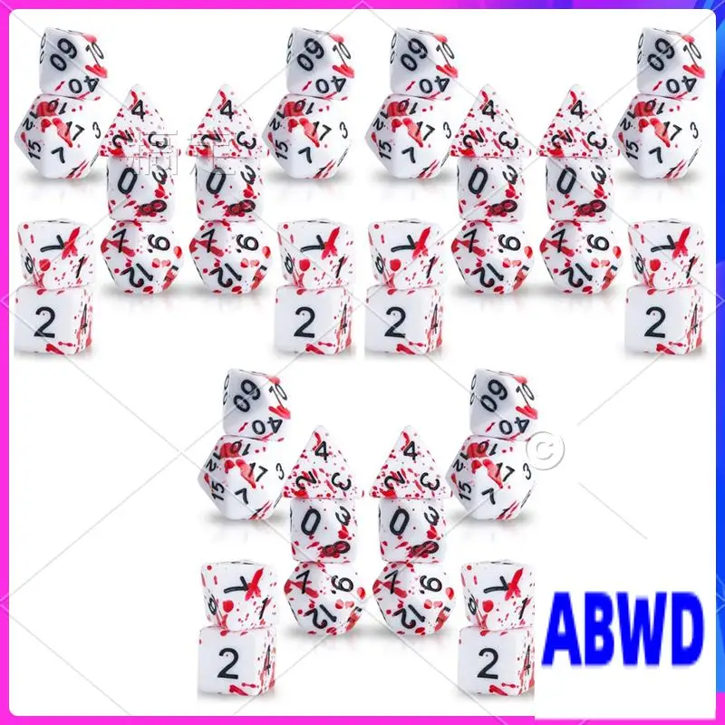 WD-42 шт., набор многогранных кубиков с 7 кубиками для брызг крови для ролевых игр DND, ролевые игры в кости
WD-42 шт., набор многогранных кубиков с 7 кубиками для брызг крови для ролевых игр DND, ролевые игры в кости