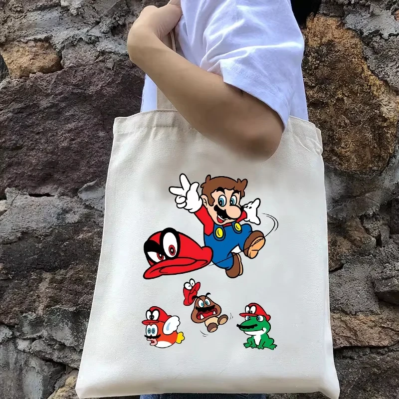 Super Mario Printed Fashion Tote Bags Larges Capacity Cartoon Shoulder Totes Pack Foldable Shopping Bag Reusable Shoulder Packs
Super Mario Printed Fashion Tote Bags Larges Capacity Cartoon Shoulder Totes Pack Foldable Shopping Bag Reusable Shoulder Packs