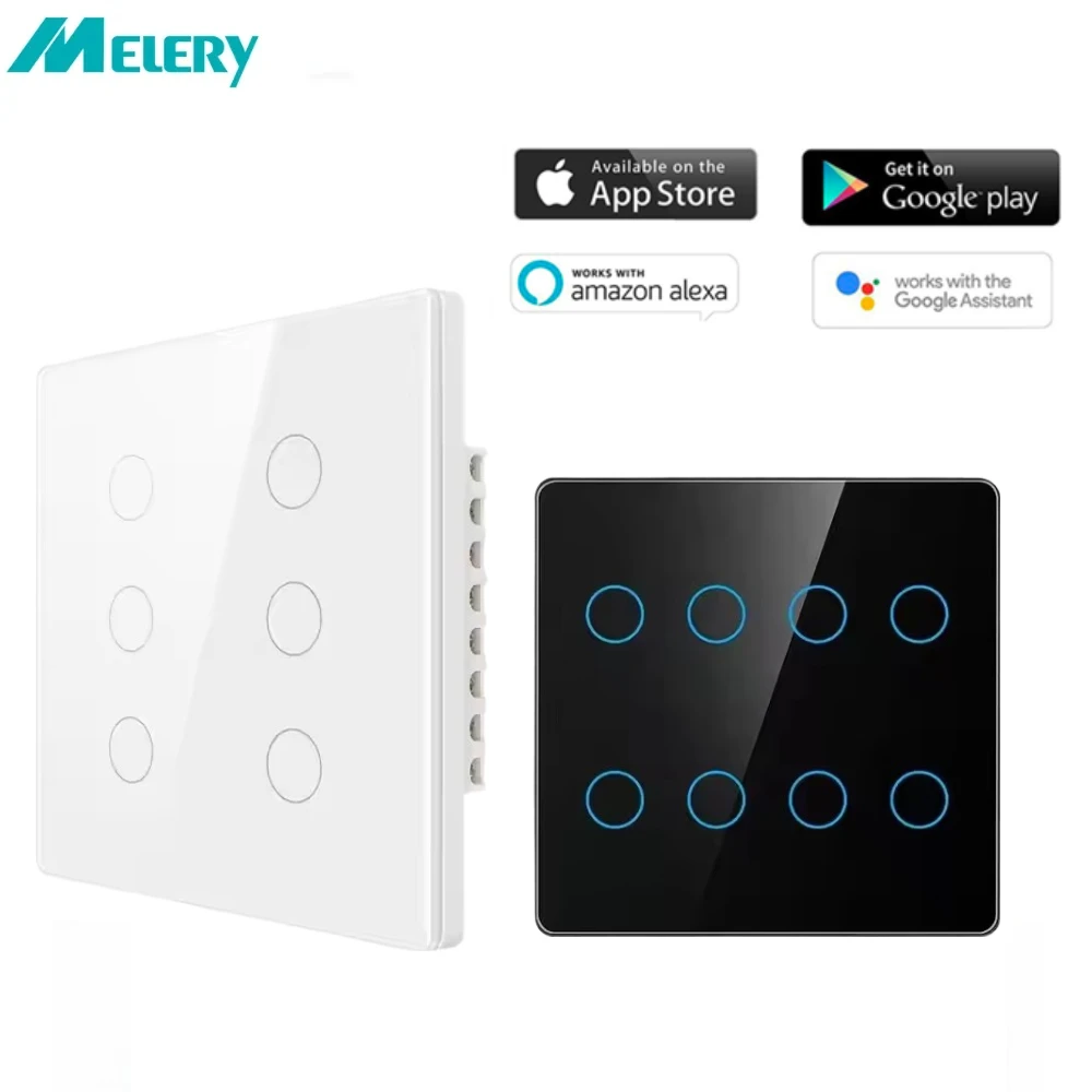 Melery Tuya Brazil 4x4 Smart Life Wi-Fi Настенный выключатель света 4/6/8Gang Сенсорный датчик Стеклянная панель Пульт дистанционного управления Alexa Dot Google Home
Melery Tuya Brazil 4x4 Smart Life Wi-Fi Настенный выключатель света 4/6/8Gang Сенсорный датчик Стеклянная панель Пульт дистанционного управления Alexa Dot Google Home