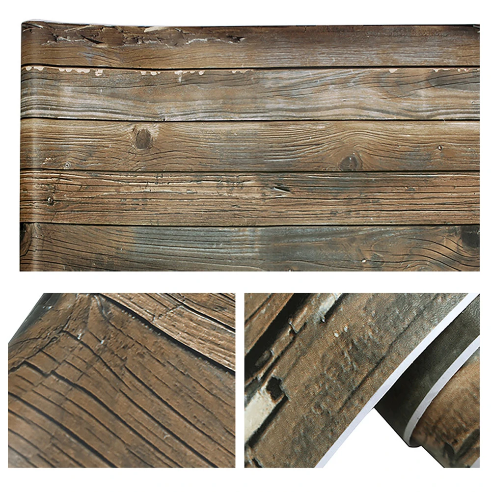 Wood Grain Sticker PVC Wallpaper Removable Decor Smooth Plank Applique 3D Grate Fire Retardant Mildew Proof Wall Decor
Wood Grain Sticker PVC Wallpaper Removable Decor Smooth Plank Applique 3D Grate Fire Retardant Mildew Proof Wall Decor