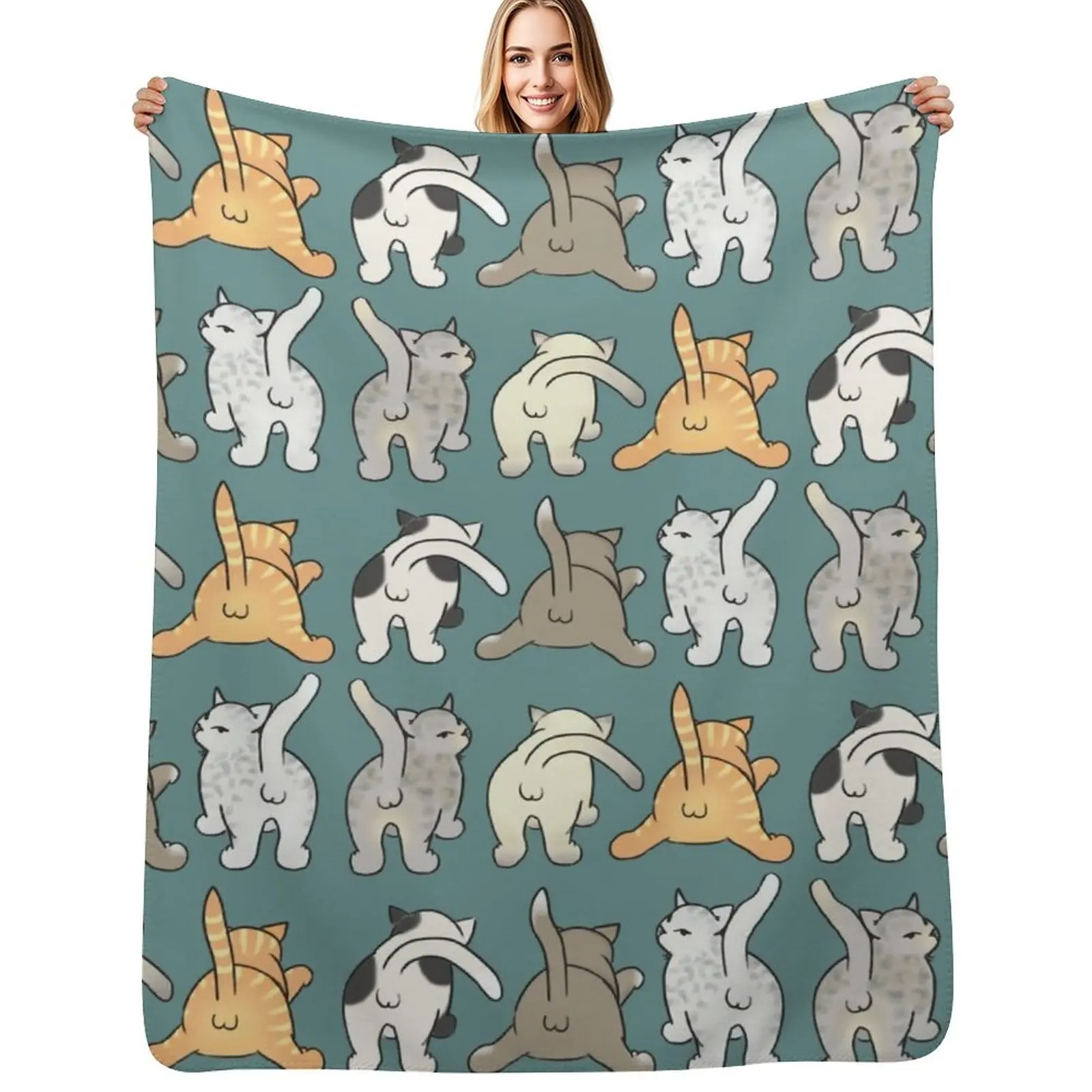 Funny Cat Butts with Balls Colored Pattern II Throw Blanket Warm Throw Blanket Gift for Anniversary
Funny Cat Butts with Balls Colored Pattern II Throw Blanket Warm Throw Blanket Gift for Anniversary