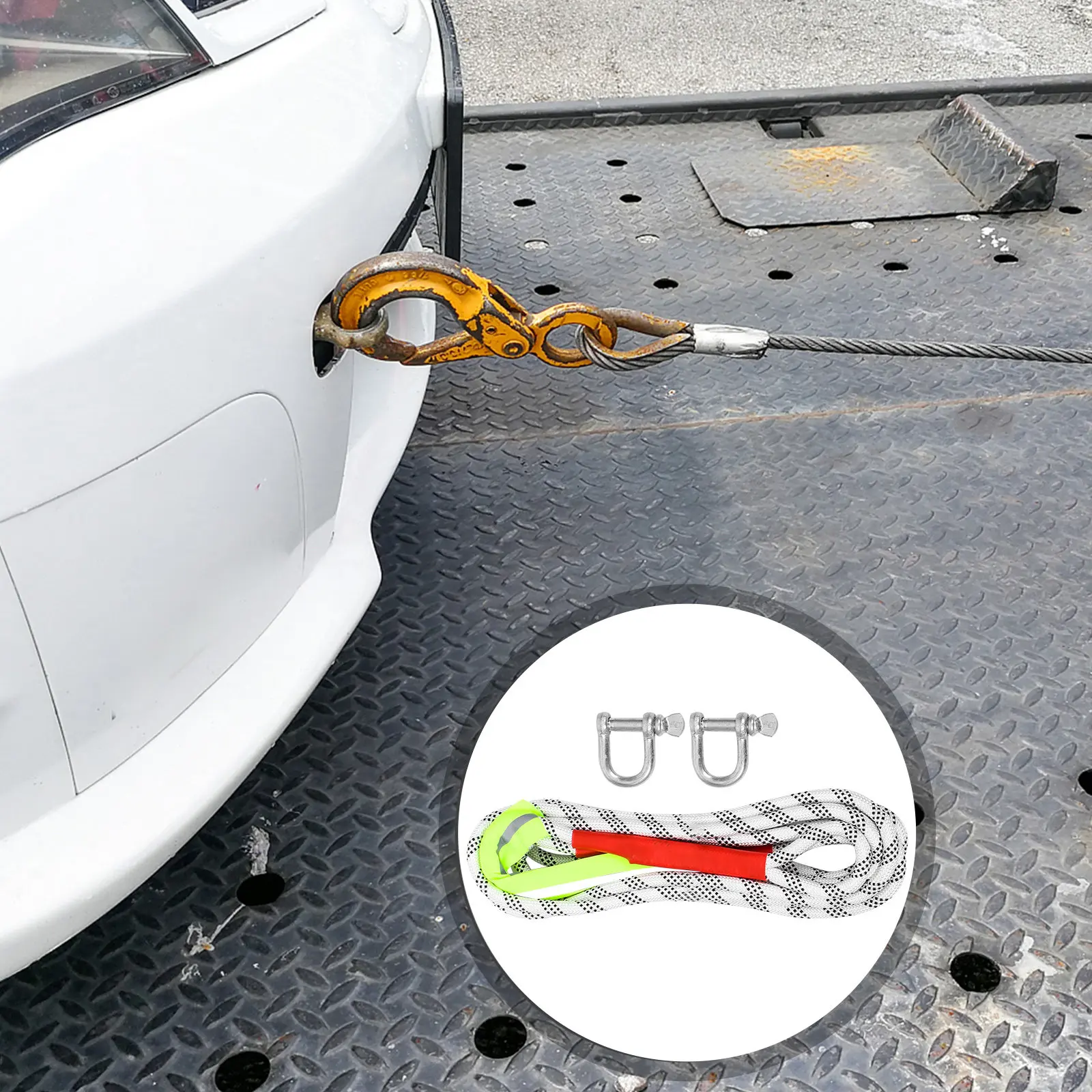Heavy-Duty Car Tow Rope 3T Thickened Buckle Wear-Resistant Nylon Towing Strap Outdoor Emergency Vehicle Recovery Tow Rope
Heavy-Duty Car Tow Rope 3T Thickened Buckle Wear-Resistant Nylon Towing Strap Outdoor Emergency Vehicle Recovery Tow Rope