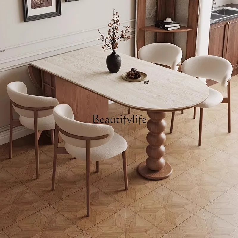 Slate folding dining table Small apartment medium and ancient style dining table
Slate folding dining table Small apartment medium and ancient style dining table