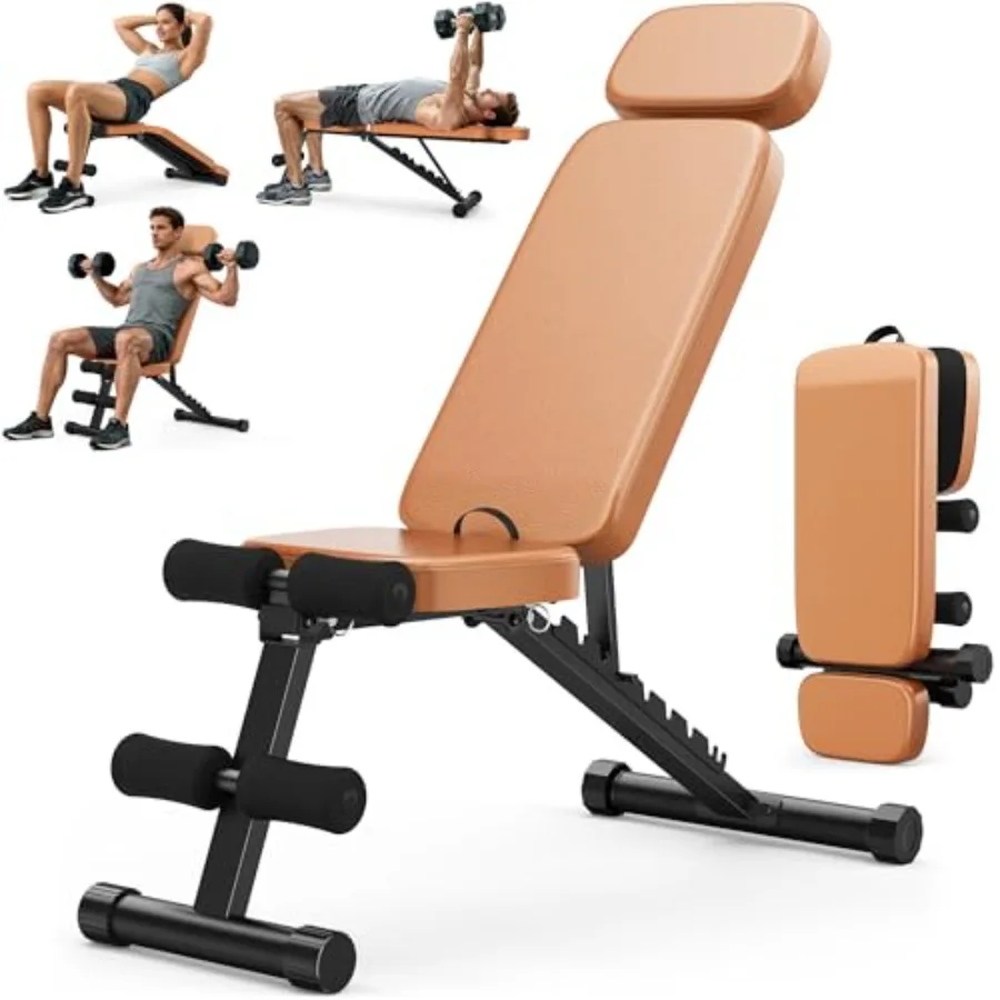 Adjustable Weight Bench with 10 Backrests for Home Gym 800LBS Capacity Foldable Workout Bench in Black with Extended Headrest C
Adjustable Weight Bench with 10 Backrests for Home Gym 800LBS Capacity Foldable Workout Bench in Black with Extended Headrest C