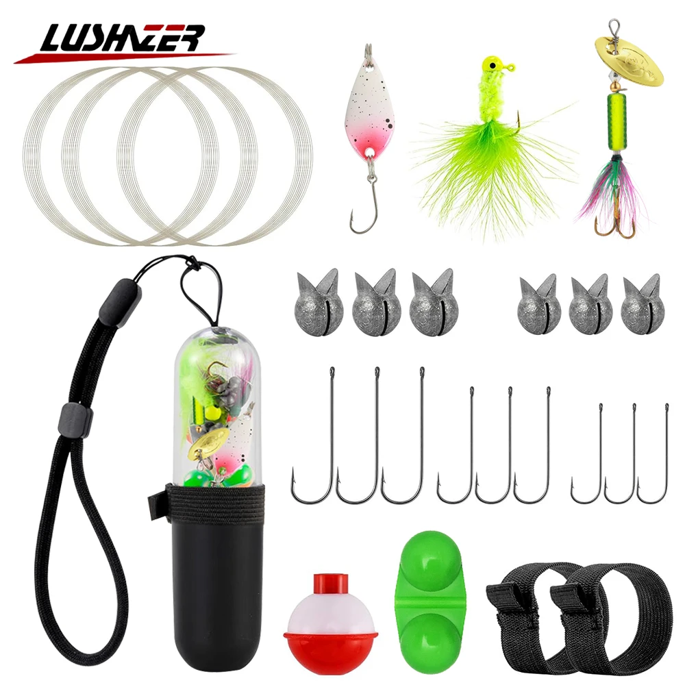 LUSHAZER 23pcs/lot Survival Fishing Kit 65g Fishing Accessories Tool Artificial Lures for Waterproof Case Sealed Box Outdoor
LUSHAZER 23pcs/lot Survival Fishing Kit 65g Fishing Accessories Tool Artificial Lures for Waterproof Case Sealed Box Outdoor