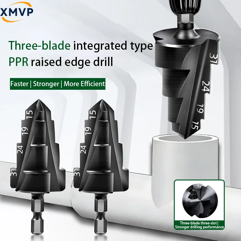 Tri-Blade Integrated PPR Hole-Drilling Bit for High-Speed and Effortless Water Pipe PVC Pipe Fittings Made of High-Speed Steel w
Tri-Blade Integrated PPR Hole-Drilling Bit for High-Speed and Effortless Water Pipe PVC Pipe Fittings Made of High-Speed Steel w