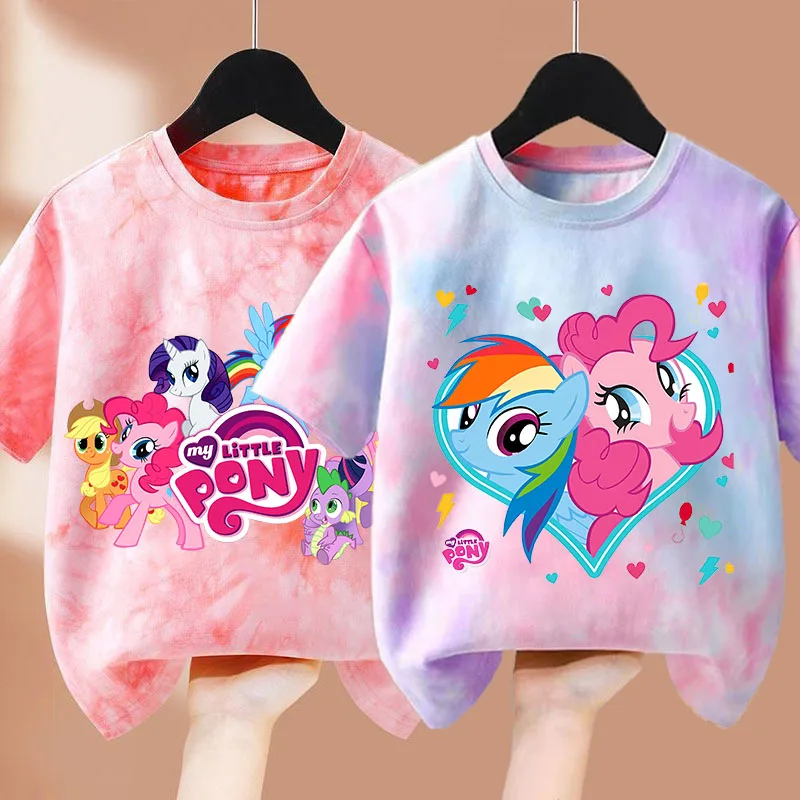 My Little Ponys Tie-dye T-shirt Child Clothing Unicorn Cartoon Anime Figures Short Sleeve Fashion Casual Tee Kawaii Clothes Top
My Little Ponys Tie-dye T-shirt Child Clothing Unicorn Cartoon Anime Figures Short Sleeve Fashion Casual Tee Kawaii Clothes Top