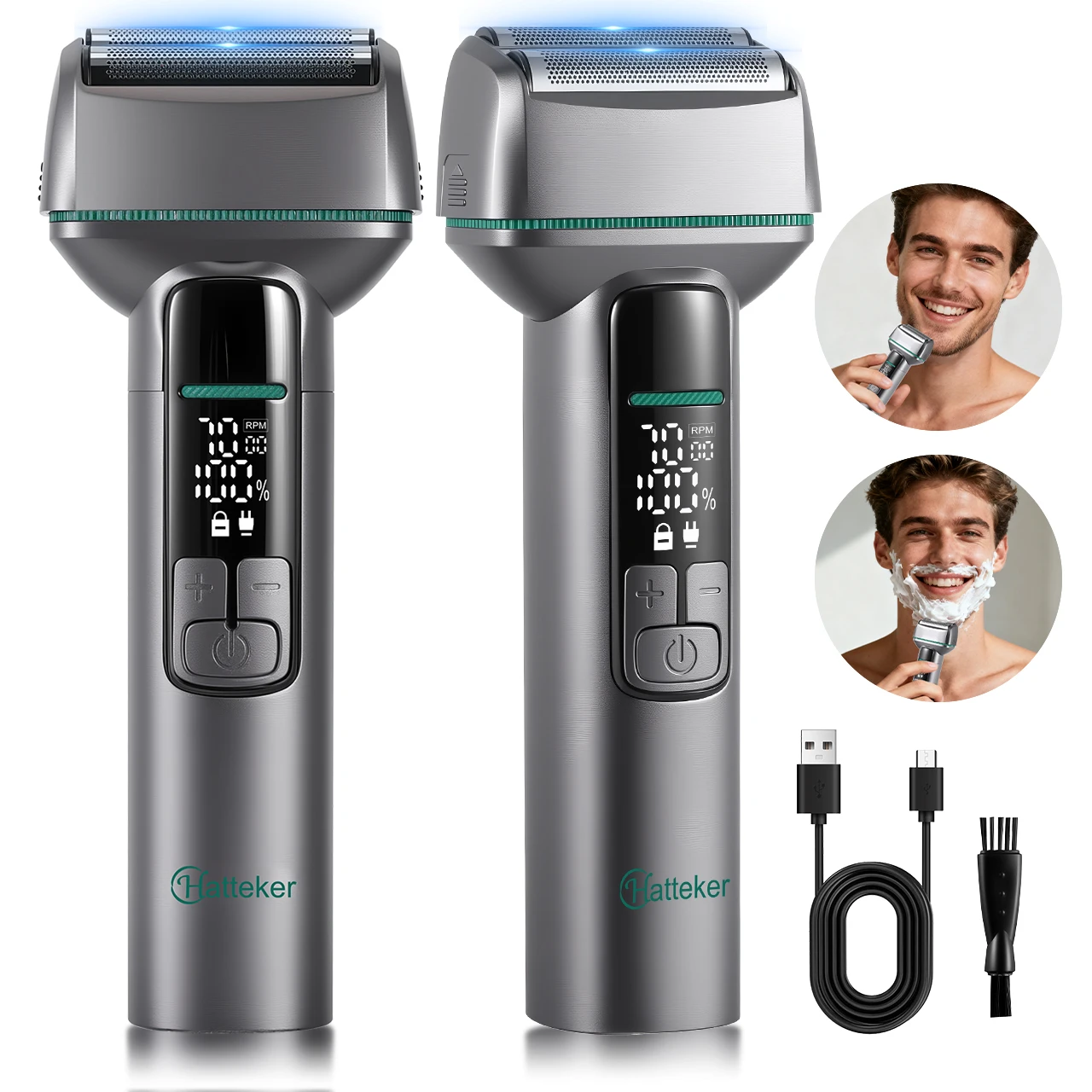 Hatteker New Electric Shaver with LCD Display Reciprocating Shaver 3-speed Adjustable Shaver
Hatteker New Electric Shaver with LCD Display Reciprocating Shaver 3-speed Adjustable Shaver