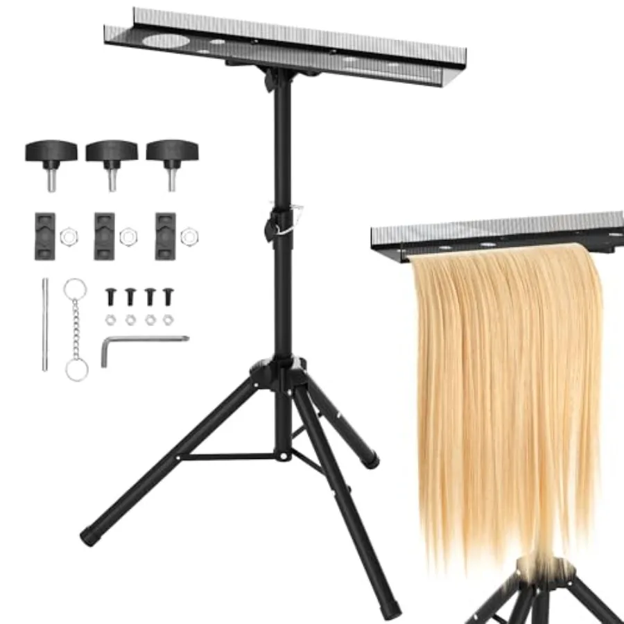 Height Adjustable Stainless Steel Braiding Rack for Hair Extensions with Foldable Design and Tripod Stand Ideal for Salon Use a
Height Adjustable Stainless Steel Braiding Rack for Hair Extensions with Foldable Design and Tripod Stand Ideal for Salon Use a