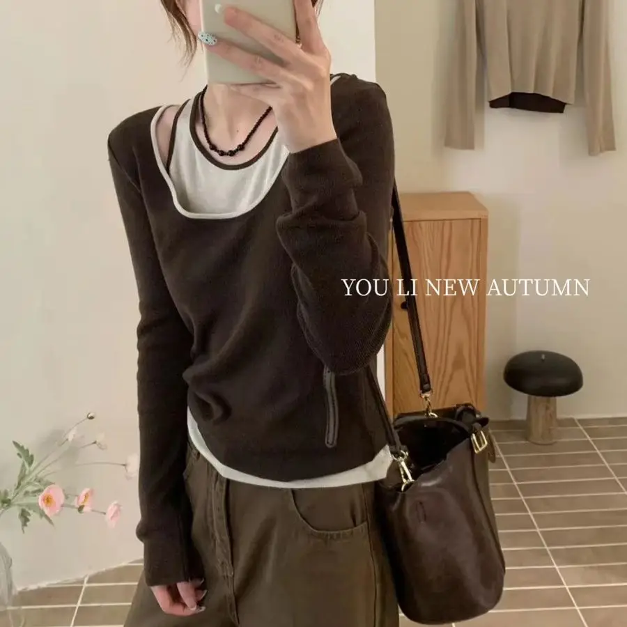 Autumn new Korean style contrast color vest + sweater fall clothes two-piece suit for women vest +long sleeve top
Autumn new Korean style contrast color vest + sweater fall clothes two-piece suit for women vest +long sleeve top