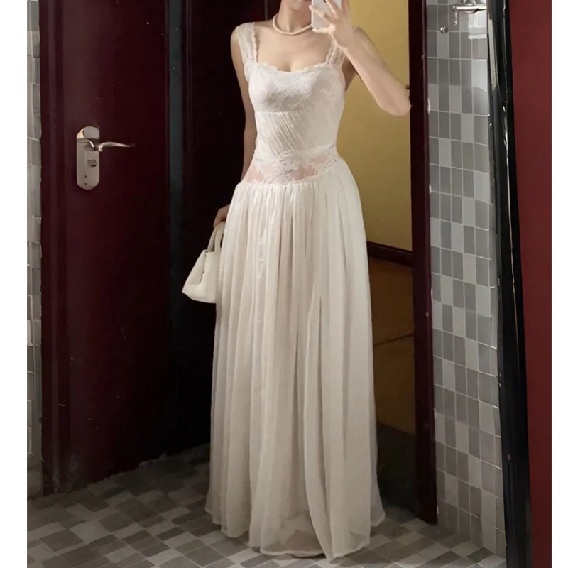 Backless Transparent Waist Long Dress Women 2026 New Sleeveless Lace-up Maxi Dress Embroidered Lace Long Dresses Party Vestidos
Backless Transparent Waist Long Dress Women 2026 New Sleeveless Lace-up Maxi Dress Embroidered Lace Long Dresses Party Vestidos