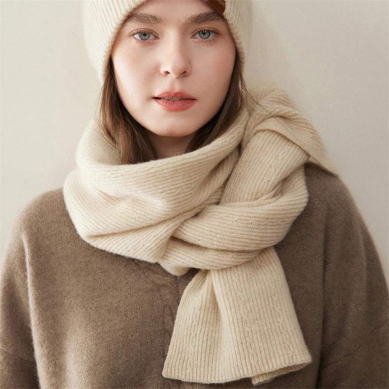 Unisex Knitted Cashmere Scarf 100% Pure New Autumn Winter Fashionable Warm High-End Thickened Soft Cashmere Wrap Men And Women
Unisex Knitted Cashmere Scarf 100% Pure New Autumn Winter Fashionable Warm High-End Thickened Soft Cashmere Wrap Men And Women