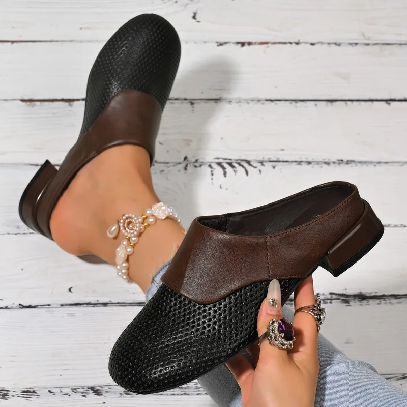 European and American style hollow out cool slippers for women 2025new low heeled women's shoes with toe caps,lazy half slippers
European and American style hollow out cool slippers for women 2025new low heeled women's shoes with toe caps,lazy half slippers