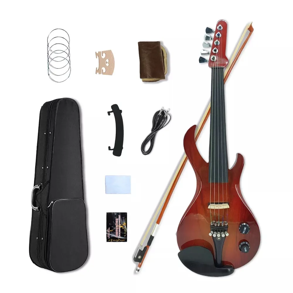 New Electric Violin 5 Strings Solid Wood Handmade Ebony Fingerboard Brazilian Wood Bow Unbleached Genuine Mongolian Horsehair
New Electric Violin 5 Strings Solid Wood Handmade Ebony Fingerboard Brazilian Wood Bow Unbleached Genuine Mongolian Horsehair