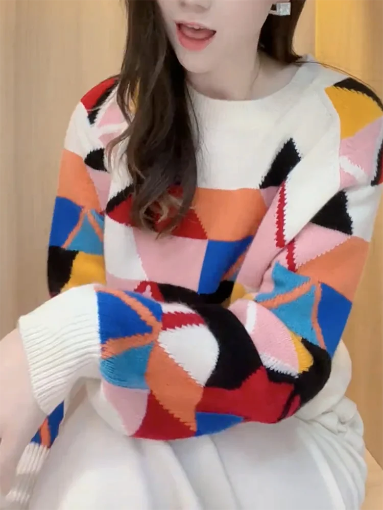 Korean Design Sense Color Blo round Ne Sweater Autumn Winter New Sle plus Size Faionable Ele Slimming Versatile Top
Korean Design Sense Color Blo round Ne Sweater Autumn Winter New Sle plus Size Faionable Ele Slimming Versatile Top