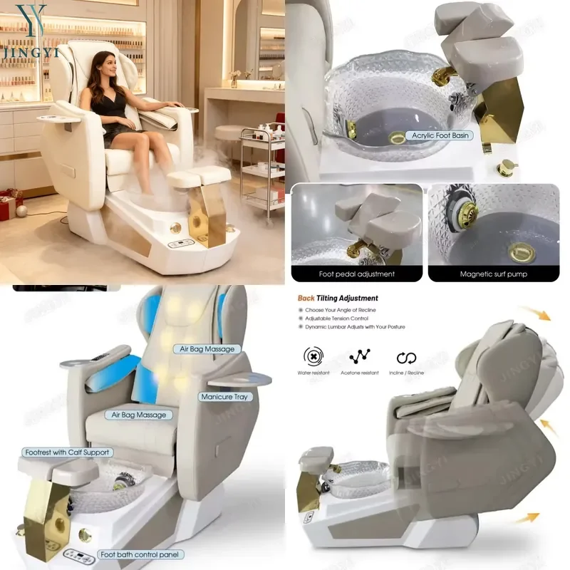 【CHIMU HOME】High-End Reclining Foot Spa Pedicure Chair Stainless Steel Manicure Pedicure Chair
【CHIMU HOME】High-End Reclining Foot Spa Pedicure Chair Stainless Steel Manicure Pedicure Chair