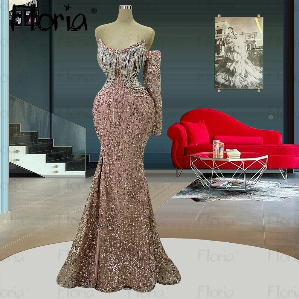 Shiny Blush Pink Scoop Neck Mermaid Evening Dress Silver Chain Tassel Formal Gowns Dubai Long Wedding Party Dresses Custom Made
Shiny Blush Pink Scoop Neck Mermaid Evening Dress Silver Chain Tassel Formal Gowns Dubai Long Wedding Party Dresses Custom Made
