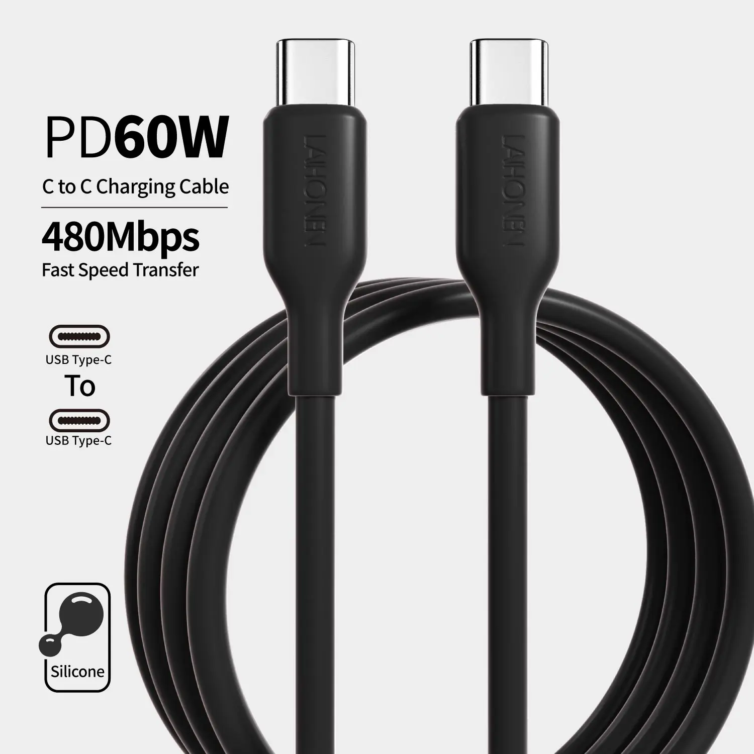 Liquid Silicon USB-Type C To C Fast Charging Cable 60W For Huawei SCP Xiaomi iPhone 15 16 17 Pro Max
Liquid Silicon USB-Type C To C Fast Charging Cable 60W For Huawei SCP Xiaomi iPhone 15 16 17 Pro Max