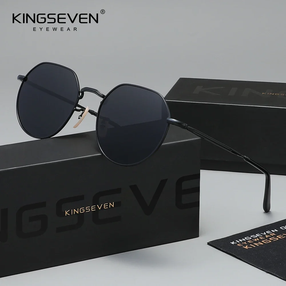 KINGSEVEN Fashionable Retro Round Sunglasses Polarized UV400 Trendy Design Eyewear For Men Women Alloy Frame Glasses
KINGSEVEN Fashionable Retro Round Sunglasses Polarized UV400 Trendy Design Eyewear For Men Women Alloy Frame Glasses