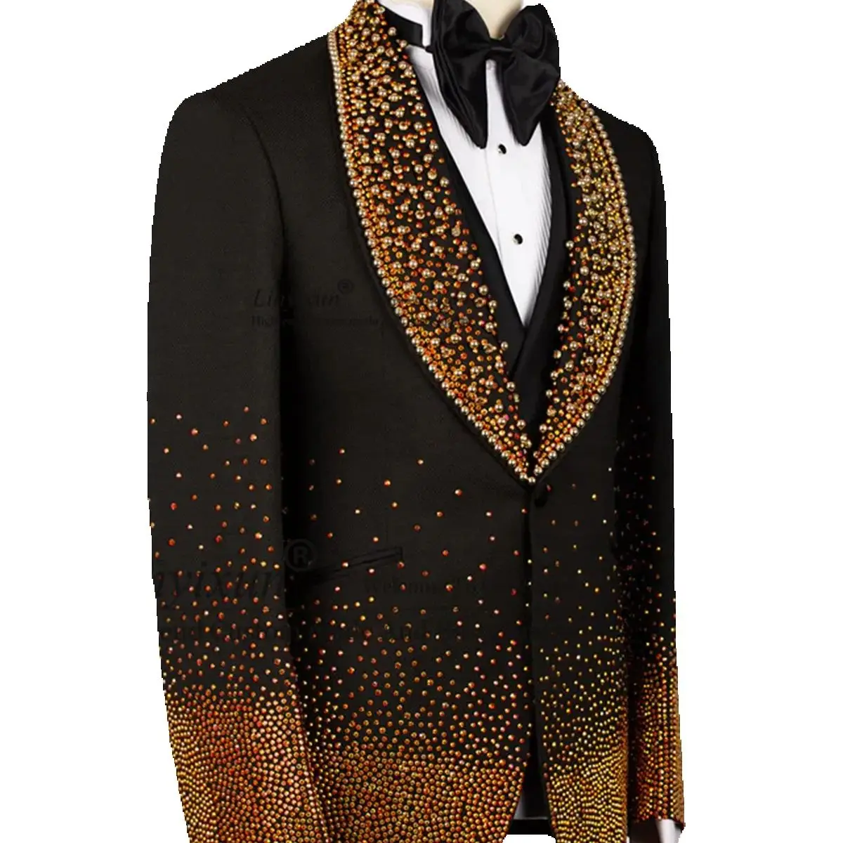 Sparkly Beaded Plears Tuxedo Men Suits 3 Pieces Sets Groom Wedding Customized Male Prom Party Blazer Slim Fit Costume Homme
Sparkly Beaded Plears Tuxedo Men Suits 3 Pieces Sets Groom Wedding Customized Male Prom Party Blazer Slim Fit Costume Homme
