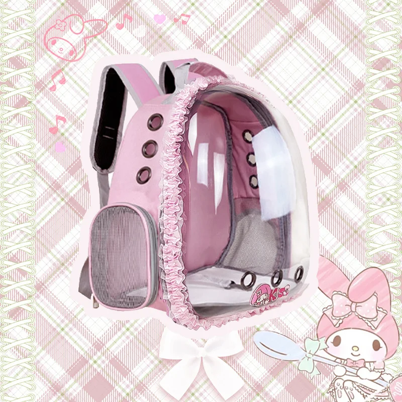 Sanrio Melody Cinnamoroll Double Shoulder Pet Backpack Pink Transparent Cat Bag Outdoors Pet Backpack
Sanrio Melody Cinnamoroll Double Shoulder Pet Backpack Pink Transparent Cat Bag Outdoors Pet Backpack