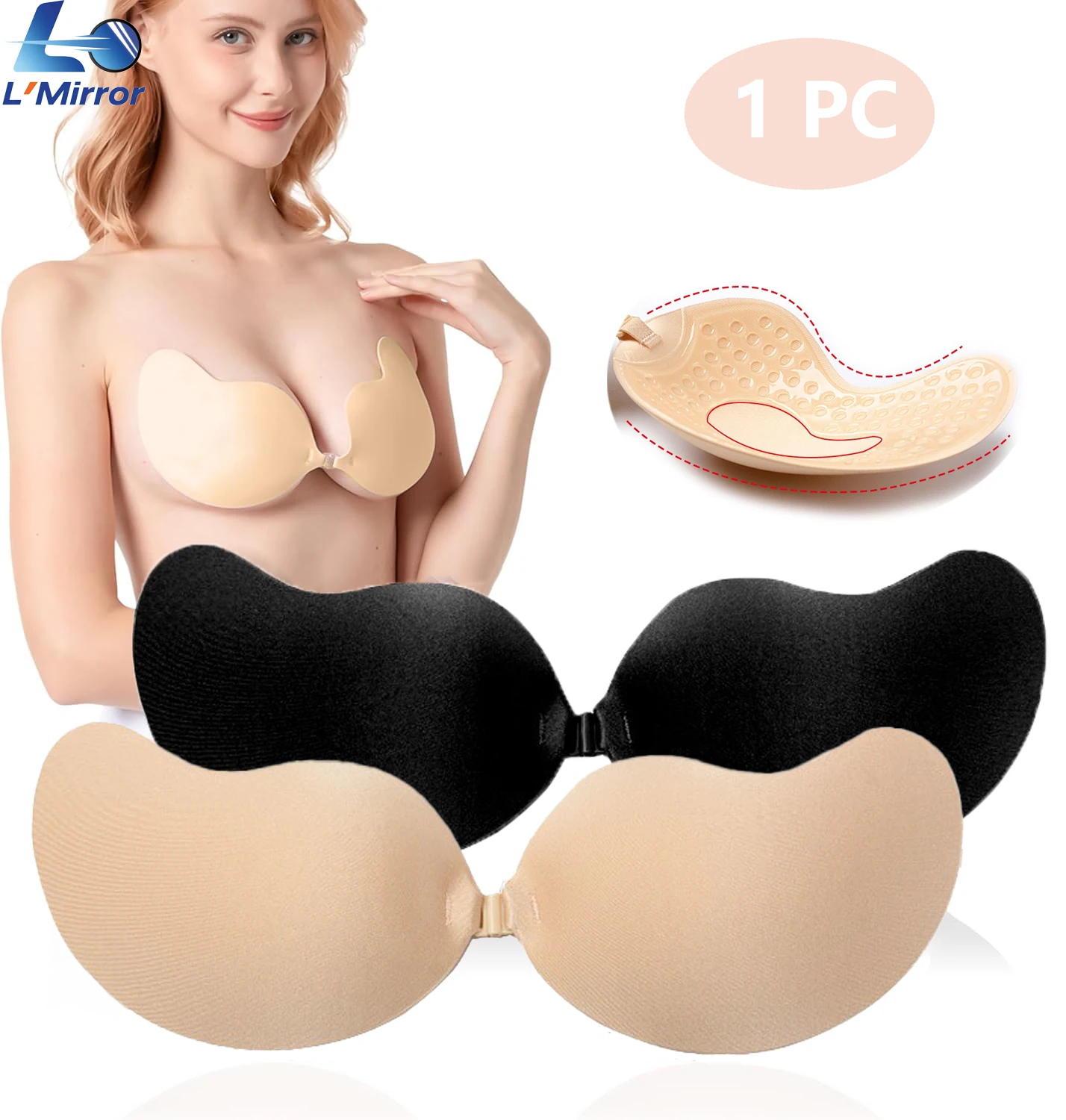 L●Mirror Strapless Sticky Bra Push Up Backless Bras Strapless Stick on Bra Invisible Adhesive Bra Reusable for Women
L●Mirror Strapless Sticky Bra Push Up Backless Bras Strapless Stick on Bra Invisible Adhesive Bra Reusable for Women