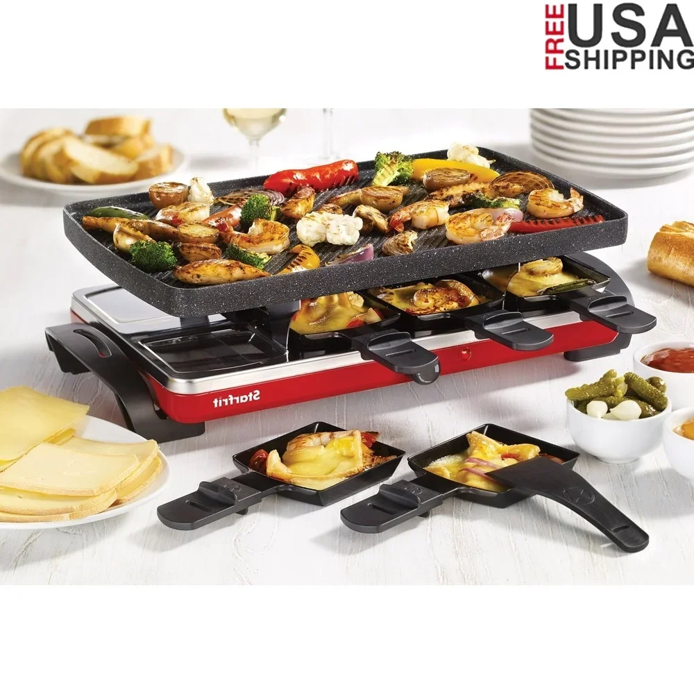 Nonstick Reversible Griddle Grill Plate 1500W Raclette Party Grill Set 8 Dishes Detachable Dishwasher Safe Cooking Surface
Nonstick Reversible Griddle Grill Plate 1500W Raclette Party Grill Set 8 Dishes Detachable Dishwasher Safe Cooking Surface