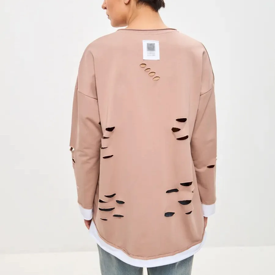 マонгслив Хлопокдырками Large Size T-Shirt Top With Holes
マонгслив Хлопокдырками Large Size T-Shirt Top With Holes