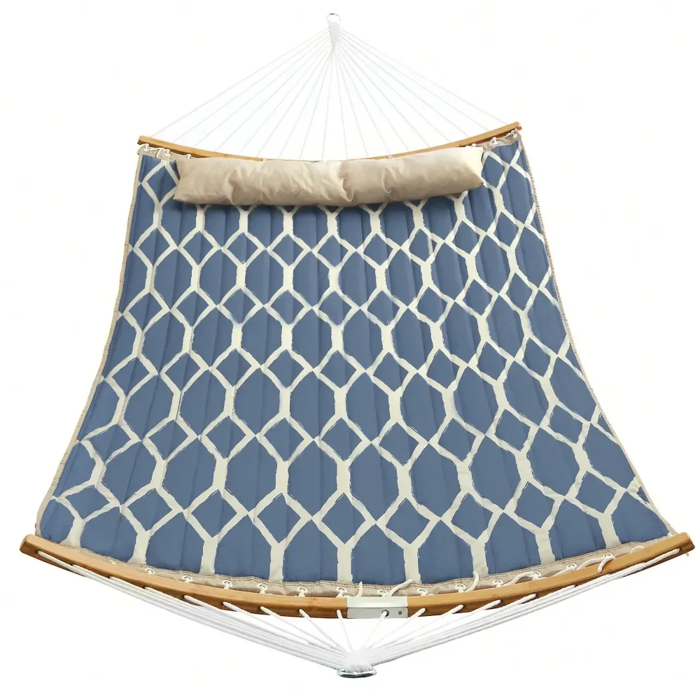 Hammock, Quilted Double Hammock With Padded Pillow, 495 Lb Weight Capacity, Portable For Outdoor Relaxation, Garden, Patio, And
Hammock, Quilted Double Hammock With Padded Pillow, 495 Lb Weight Capacity, Portable For Outdoor Relaxation, Garden, Patio, And