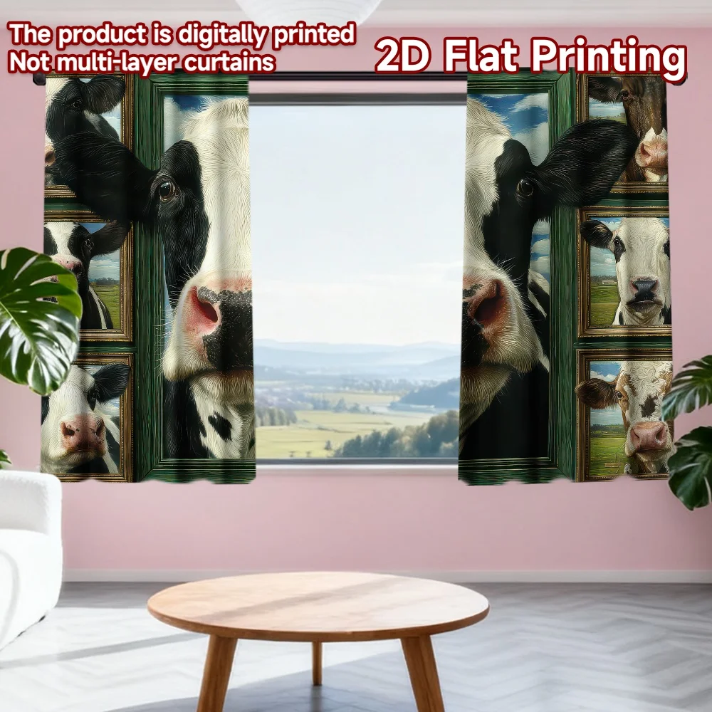 2D flat printing 2pcs Window Treatment Curtains Cows in Frames(1) Digital Printed Polyester Drapes Seasonal Party & Holiday
2D flat printing 2pcs Window Treatment Curtains Cows in Frames(1) Digital Printed Polyester Drapes Seasonal Party & Holiday