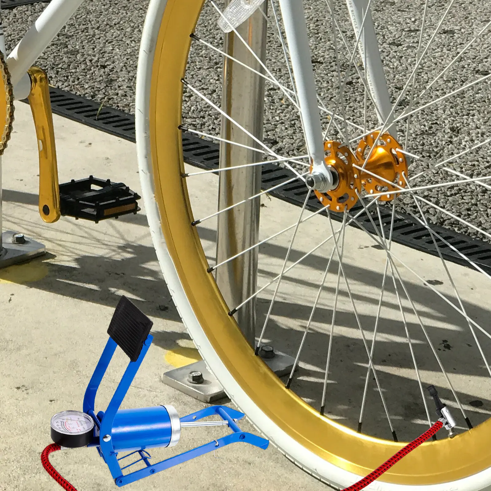 Foot For Bike Tire Metal High Pressure Floor Pump Portable Mini Air Pump With Barometer For Car Motorbike Ball Cycling
Foot For Bike Tire Metal High Pressure Floor Pump Portable Mini Air Pump With Barometer For Car Motorbike Ball Cycling