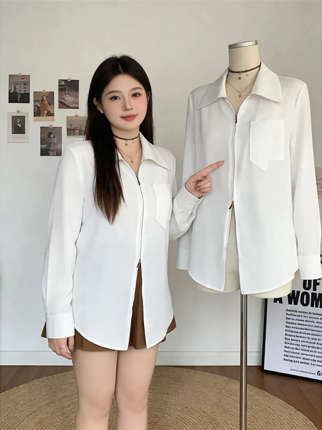 Свободный крой, на молнии, с длинным рукавом, женская базовая кофта больших размеров, весна 2026, корейский стиль, удобная, дышащая, полиэстер
Свободный крой, на молнии, с длинным рукавом, женская базовая кофта больших размеров, весна 2026, корейский стиль, удобная, дышащая, полиэстер