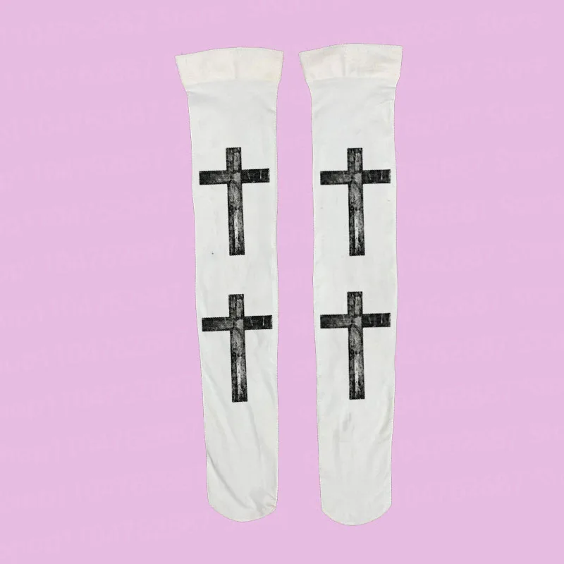 Stockings White Gothic retro printed long socks Harajuku slim fit knee high socks Y2K style cosplay cute socks Sexy accessories
Stockings White Gothic retro printed long socks Harajuku slim fit knee high socks Y2K style cosplay cute socks Sexy accessories