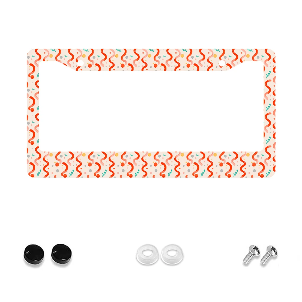 1pc Retro Pink and Orange Wavy Lines Pattern 2-Hole License Plate Frame, Aluminum Material, 6x12 Inches, with Screw Kit, Fun Ca
1pc Retro Pink and Orange Wavy Lines Pattern 2-Hole License Plate Frame, Aluminum Material, 6x12 Inches, with Screw Kit, Fun Ca