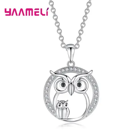 Charm Necklace Night Queen Owl New Trend Fashion Charm Jewelry 925 Sterling Silver Bijoux Trendy Gift for Women