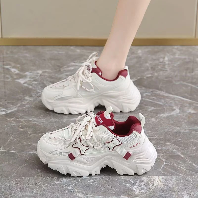 Women's Summer New Net Surface Sports Casual Running Shoes Thick Bottom Heightening Super Popular White Dad Trendy Shoes
Women's Summer New Net Surface Sports Casual Running Shoes Thick Bottom Heightening Super Popular White Dad Trendy Shoes