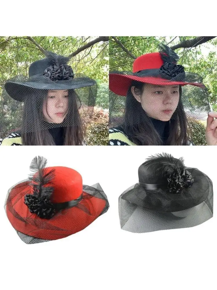 R1WE Church Fascinator Hat With Net Tea Party Hat With Veil Derby Hat For Women
R1WE Church Fascinator Hat With Net Tea Party Hat With Veil Derby Hat For Women