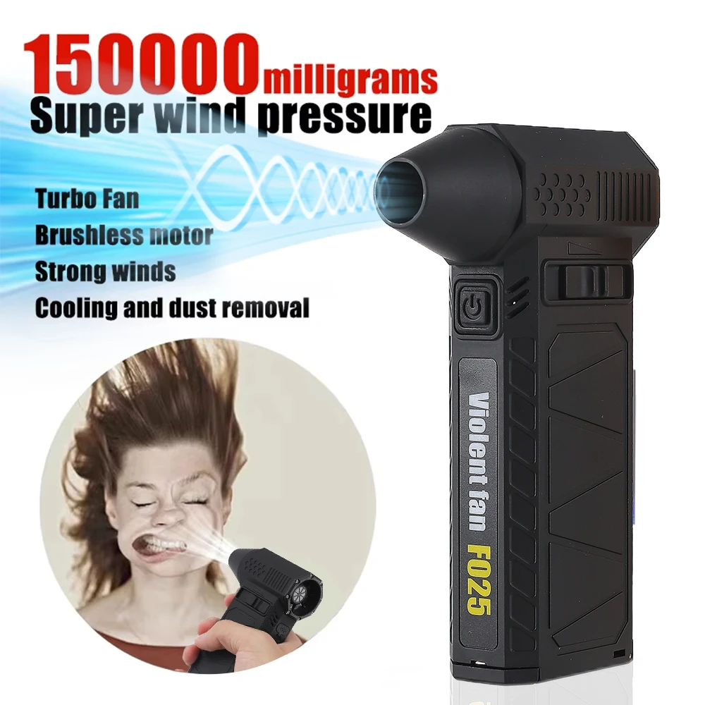 150000RPM Violent Fan Brushless Motor Electric Turbo Jet Fan 8000mAh Rechargeable Electric Air Duster Powerful Air Blower Dry
150000RPM Violent Fan Brushless Motor Electric Turbo Jet Fan 8000mAh Rechargeable Electric Air Duster Powerful Air Blower Dry