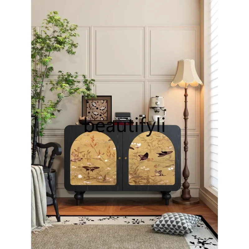 53Solid wood dining side cabinet entrance French retro living room sofa storage locker decorative cabinet 
53Solid wood dining side cabinet entrance French retro living room sofa storage locker decorative cabinet