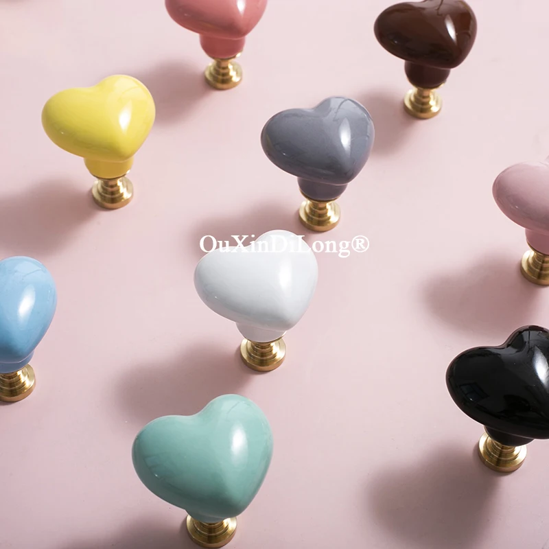 10PCS Ceramic Brass Love Shape Furniture Handles Drawer Knobs Baby Children's Room Kindergarten Playground Cabinet Pulls Knobs
10PCS Ceramic Brass Love Shape Furniture Handles Drawer Knobs Baby Children's Room Kindergarten Playground Cabinet Pulls Knobs