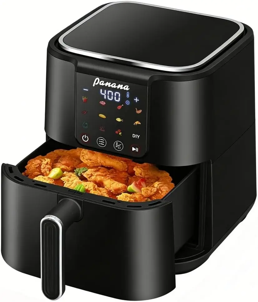 6.3QT Air Fryer, 12 Presets, 1500W Oil-Free Cooker, Healthy Meals, Easy Clean, Black
6.3QT Air Fryer, 12 Presets, 1500W Oil-Free Cooker, Healthy Meals, Easy Clean, Black