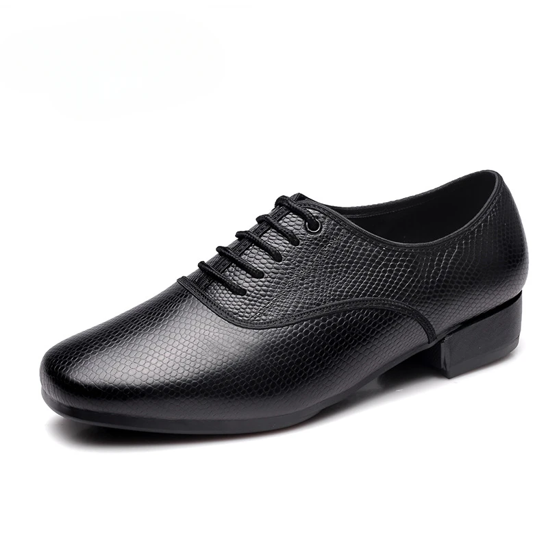 New Men's Low-Heel Soft-Sole Black Square Modern Dance Shoes with Genuine Leather for Waltz and Quickstep
New Men's Low-Heel Soft-Sole Black Square Modern Dance Shoes with Genuine Leather for Waltz and Quickstep