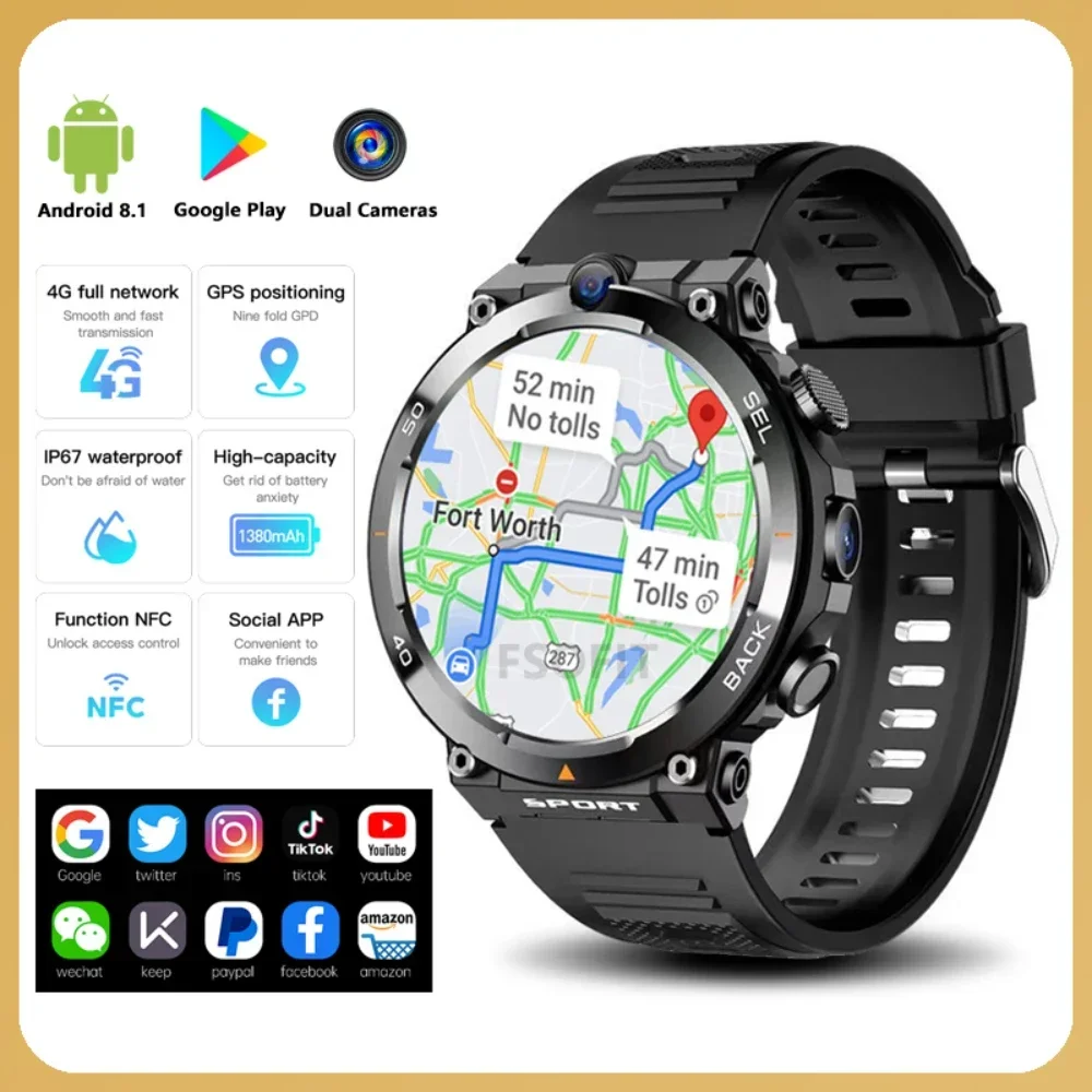 Google Play 1,39-дюймовая сетевая SIM-карта 4G/5G, умные часы, видеозвонок, двойная камера, GPS, WIFI, NFC, Android, мужские и женские умные часы
Google Play 1,39-дюймовая сетевая SIM-карта 4G/5G, умные часы, видеозвонок, двойная камера, GPS, WIFI, NFC, Android, мужские и женские умные часы