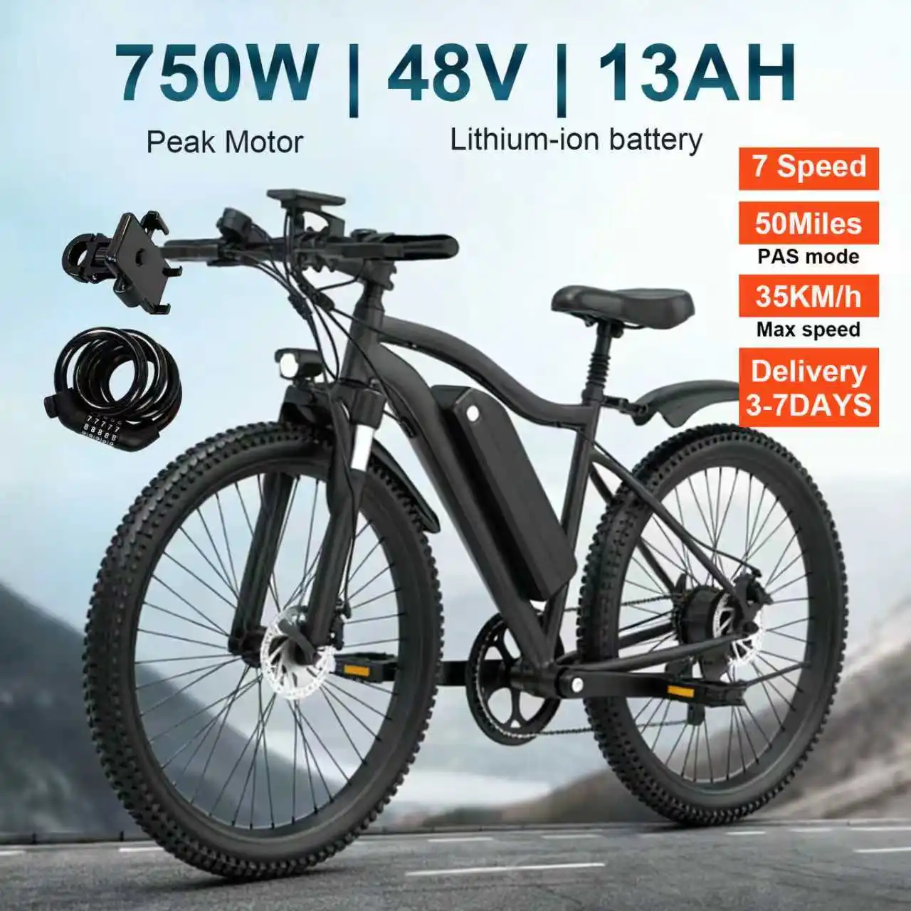 Toofly Electric Bike G73 Adults Electric Bicycle Peak 750W 48V 13AH e bike 26" Fat Tire Mountain Bike 22h Electric Dirt City Bik
Toofly Electric Bike G73 Adults Electric Bicycle Peak 750W 48V 13AH e bike 26" Fat Tire Mountain Bike 22h Electric Dirt City Bik