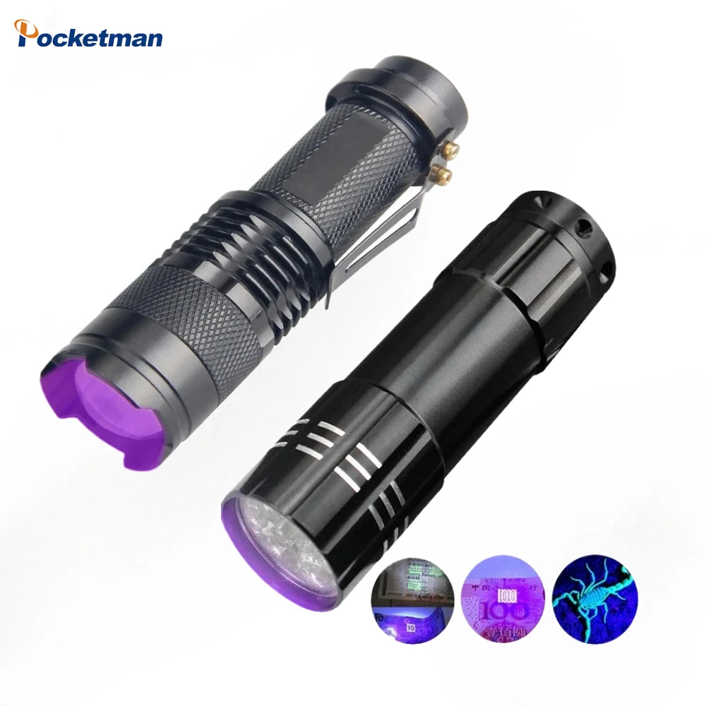 Portable UV Flashlight LED Ultraviolet Torch Clip Black Light Handlight 395nm Purple Lamp Pet Urine Stain Detector Tool
Portable UV Flashlight LED Ultraviolet Torch Clip Black Light Handlight 395nm Purple Lamp Pet Urine Stain Detector Tool