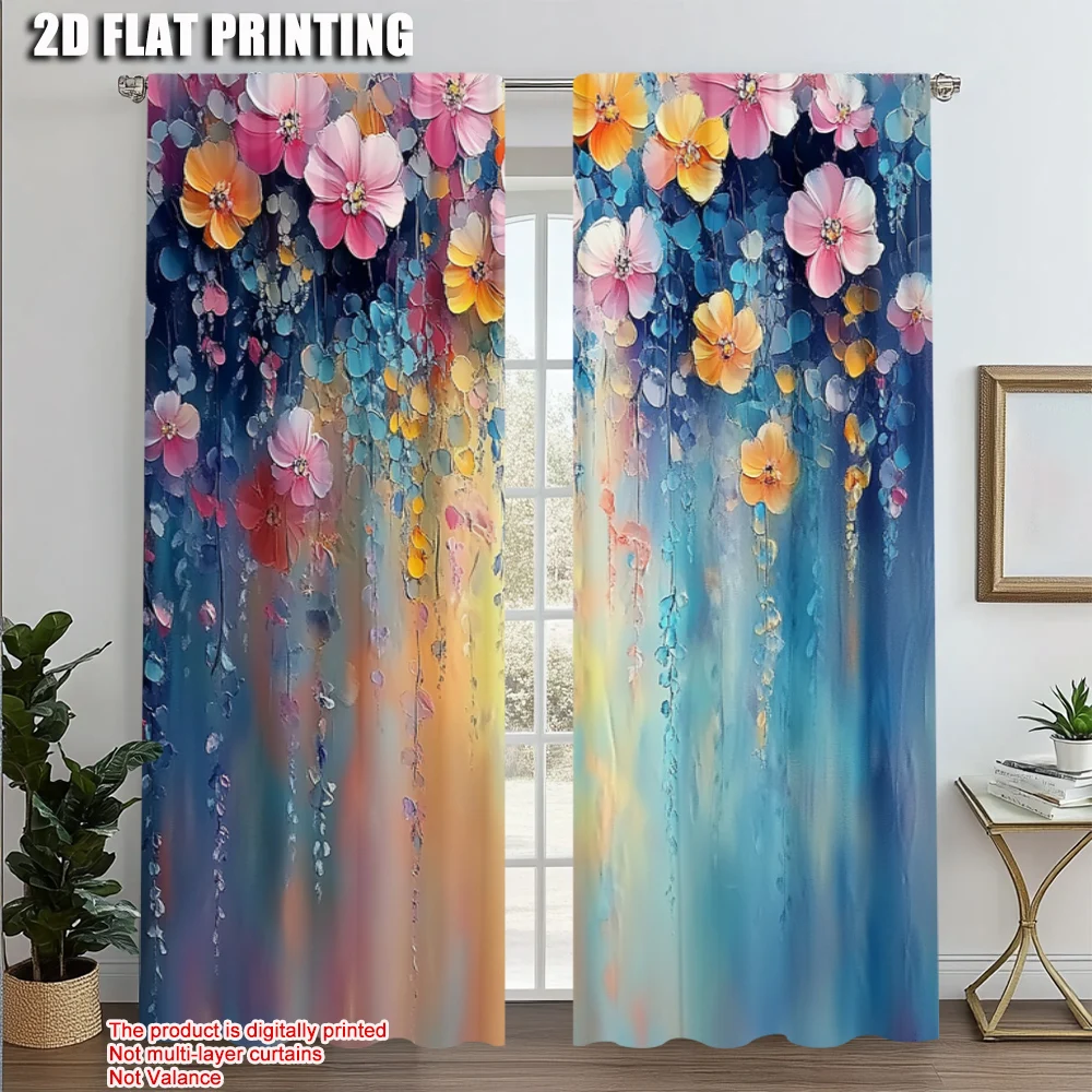 2pcs, Curtains&Window Treatment 2D print Watercolor Flower Polyester Easy Install (without rod) Decorations For Home for Living
2pcs, Curtains&Window Treatment 2D print Watercolor Flower Polyester Easy Install (without rod) Decorations For Home for Living